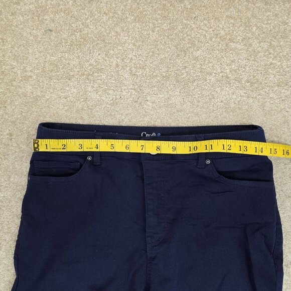 Croft & Barrow The Effortless Stretch Pants Size 6 Classic Comfort Navy EUC - Picture 7 of 9